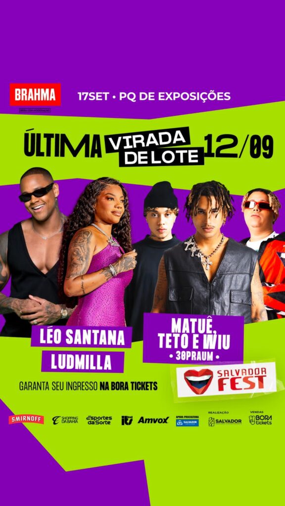 Salvador Fest anuncia última virada de lote dia 12 de setembro