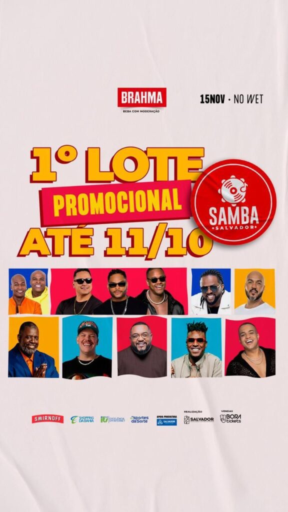 Samba Salvador anuncia lote promocional até dia 11 de outubro