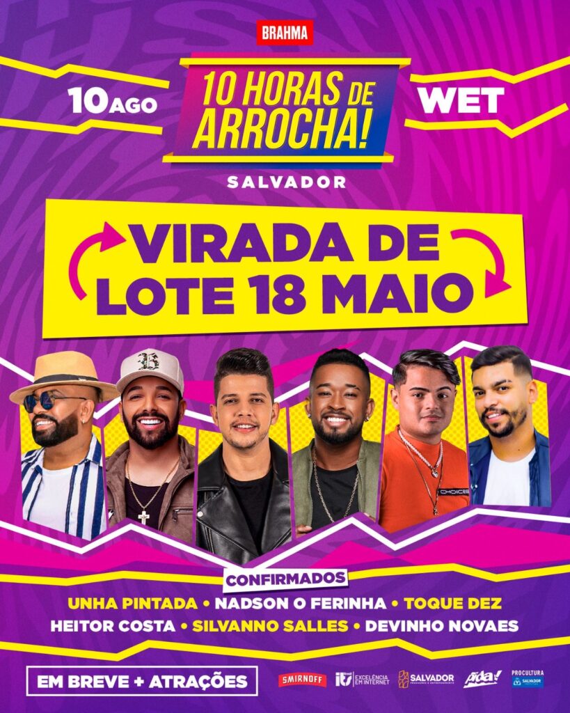 Festival 10 Horas de Arrocha anuncia virada de lote dia 18 de maio