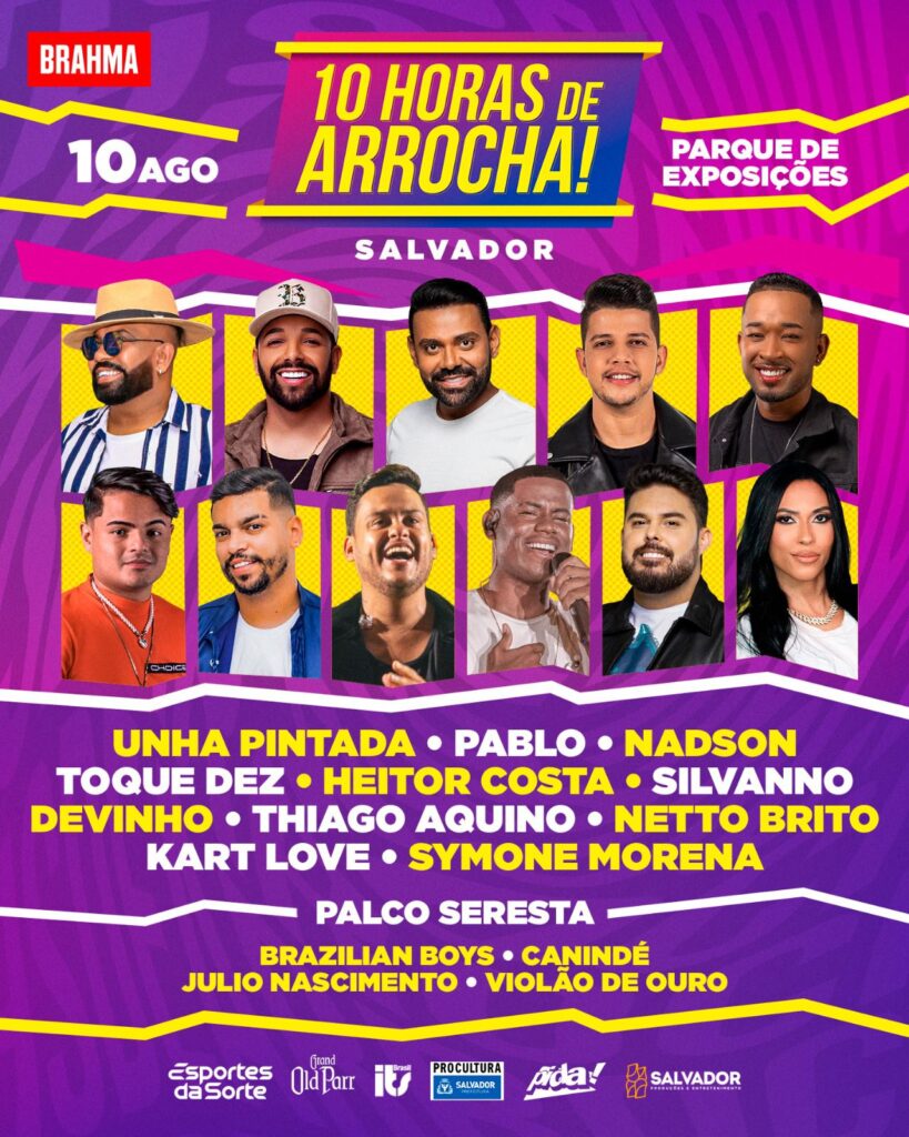 Festival 10 Horas de Arrocha anuncia Symone Morena, Thiago Aquino, Netto Brito e Kart Love na grade de atrações