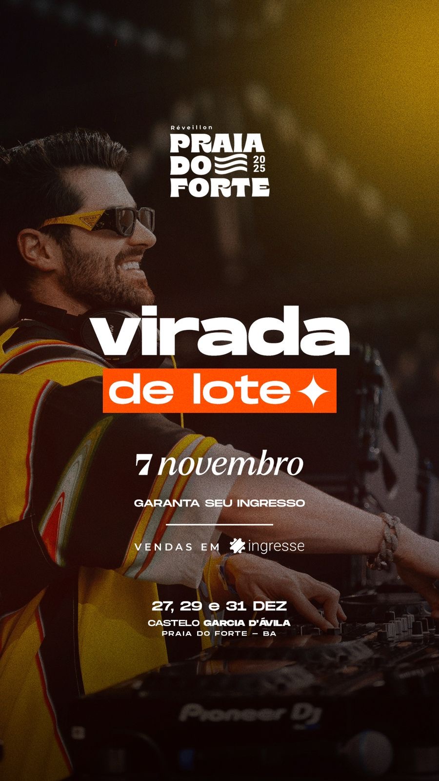 Réveillon Praia do Forte anuncia virada de lote dia 07 de novembro