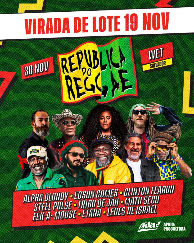 República do Reggae anuncia virada de lote para o dia 19 de novembro