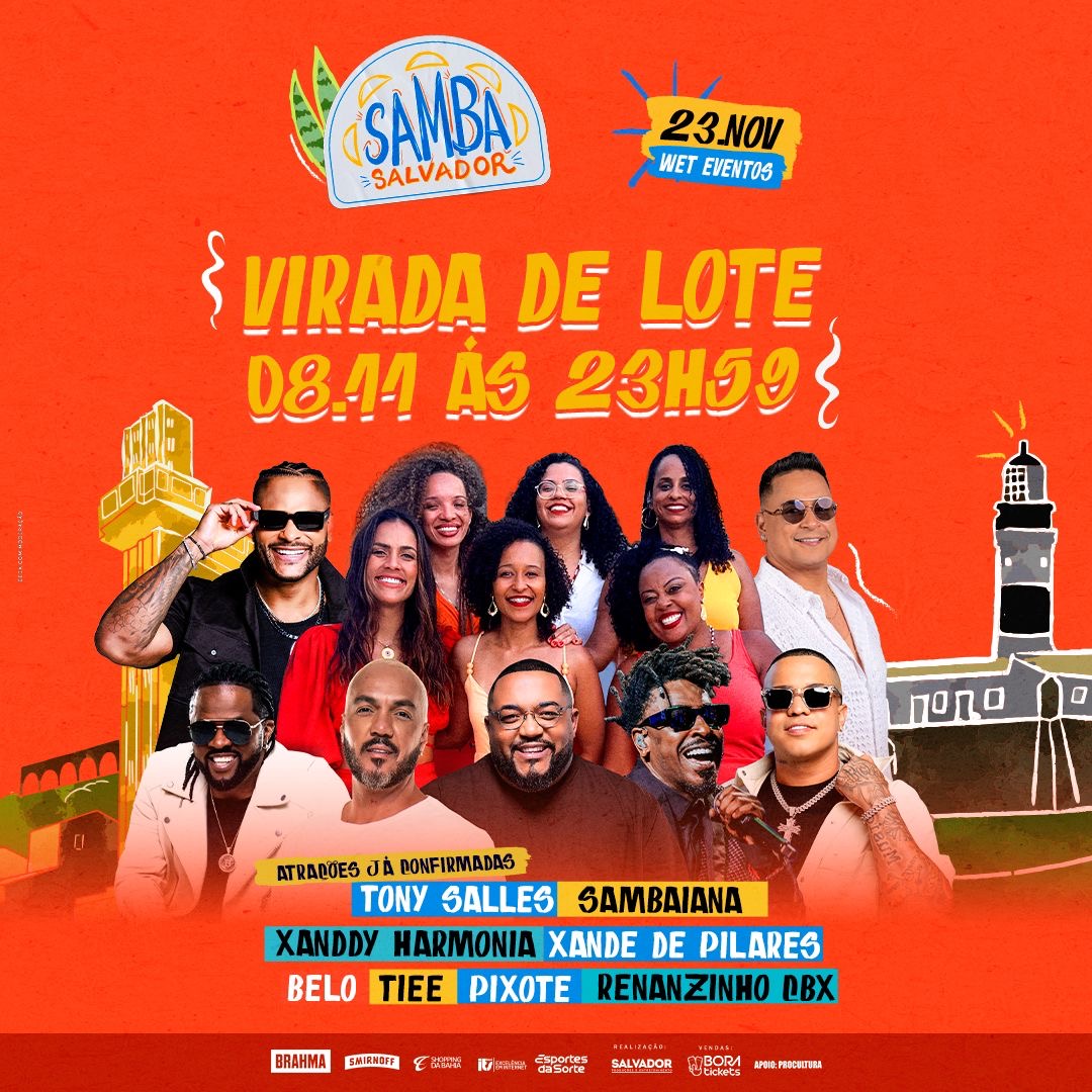 Samba Salvador anuncia virada de lote dia 8 de novembro